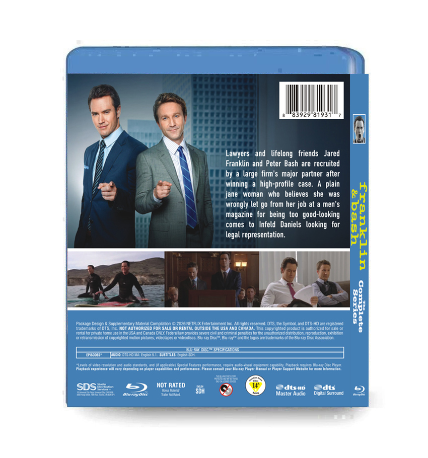 Franklin & Bash season 1-4 Episodes 1-40 (4BD) Blu-ray