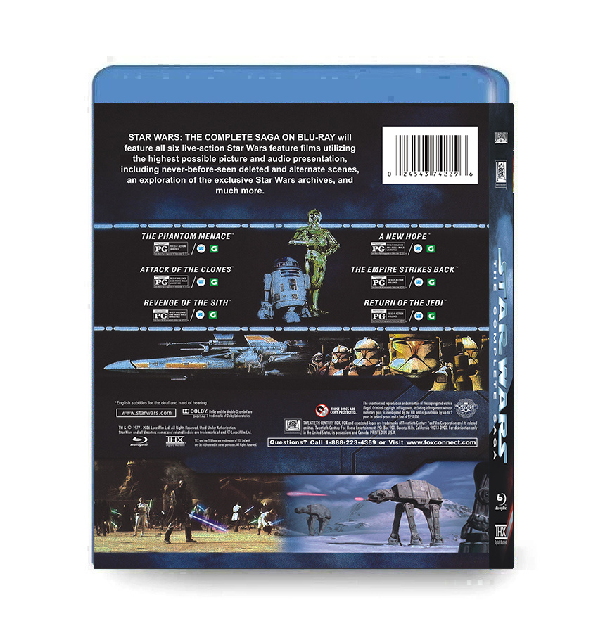 Star Wars Complete Saga Blu-ray Episodes I-VI