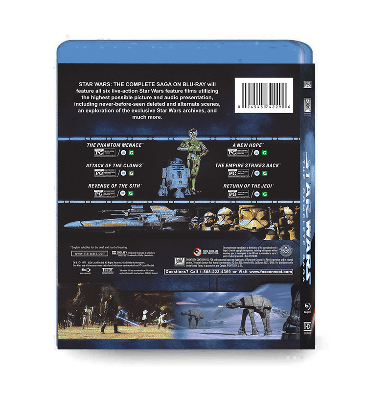 Star Wars Complete Saga Blu-ray Episodes I-VI